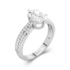 1.50ct Moissanite Engagement Ring 14K White Gold