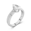 1.00ct Moissanite Engagement Ring 14K White Gold