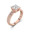 1.20ct Moissanite Engagement Ring 14K Rose Gold