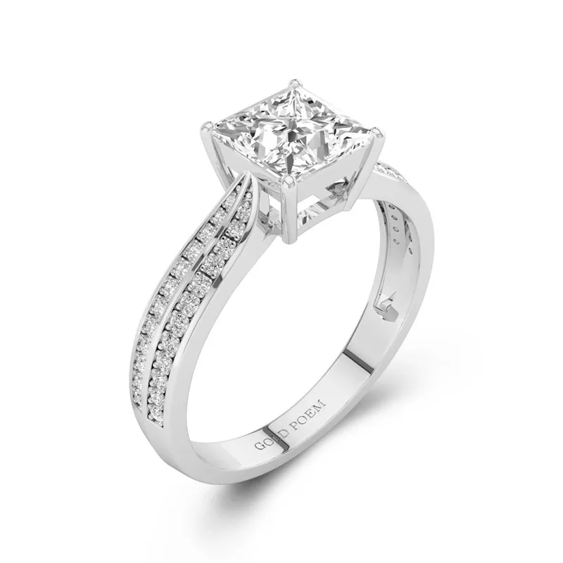 1.20ct Moissanite Engagement Ring 925 Sterling Silver