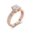 1.00ct Moissanite Engagement Ring 14K Rose Gold