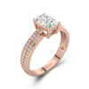 1.00ct Moissanite Engagement Ring 14K Rose Gold