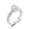 1.00ct Moissanite Engagement Ring 14K White Gold