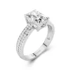 2.00ct Moissanite Engagement Ring 14K White Gold