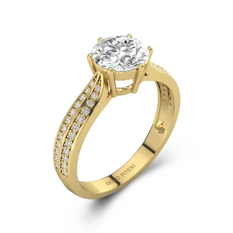 1.20ct Moissanite Engagement Ring 14K Gold