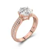 1.50ct Moissanite Engagement Ring 14K Rose Gold