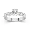 0.80ct Moissanite Engagement Ring 14K White Gold