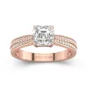 1.50ct Moissanite Engagement Ring 14K Rose Gold