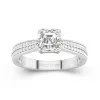 1.50ct Moissanite Engagement Ring 18K White Gold