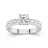 1.00ct Moissanite Engagement Ring 14K White Gold