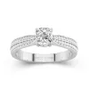 0.80ct Moissanite Engagement Ring 14K White Gold