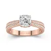 1.50ct Moissanite Engagement Ring 14K Rose Gold