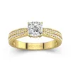 1.00ct Moissanite Engagement Ring 14K Gold