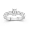 0.80ct Moissanite Engagement Ring 14K White Gold