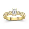 0.80ct Moissanite Engagement Ring 14K Gold