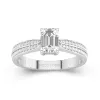 1.00ct Moissanite Engagement Ring 14K White Gold