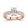 2.00ct Moissanite Engagement Ring 18K Rose Gold