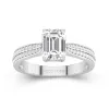 2.00ct Moissanite Engagement Ring 18K White Gold