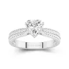 1.20ct Moissanite Engagement Ring 14K White Gold