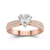 1.20ct Moissanite Engagement Ring 18K Rose Gold