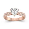 1.50ct Moissanite Bague de fiançailles Or rose 14 carats