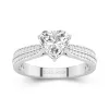 1.50ct Moissanite Engagement Ring 14K White Gold