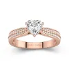 1.00ct Moissanite Engagement Ring 14K Rose Gold