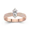 0.80ct Moissanite Engagement Ring 14K Rose Gold