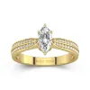 0.80ct Moissanite Engagement Ring 14K Gold