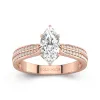 1.50ct Moissanite Bague de fiançailles Or rose 14 carats