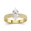 1.50ct Moissanite Engagement Ring 14K Gold