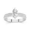 1.00ct Moissanite Engagement Ring 14K White Gold