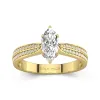 1.00ct Moissanite Engagement Ring 14K Gold