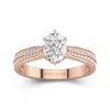 1.50ct Moissanite Engagement Ring 14K Rose Gold