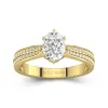 1.50ct Moissanite Engagement Ring 18K Gold