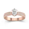 1.00ct Moissanite Engagement Ring 14K Rose Gold