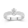 1.00ct Moissanite Engagement Ring 14K White Gold