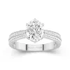 2.00ct Moissanite Engagement Ring 14K White Gold