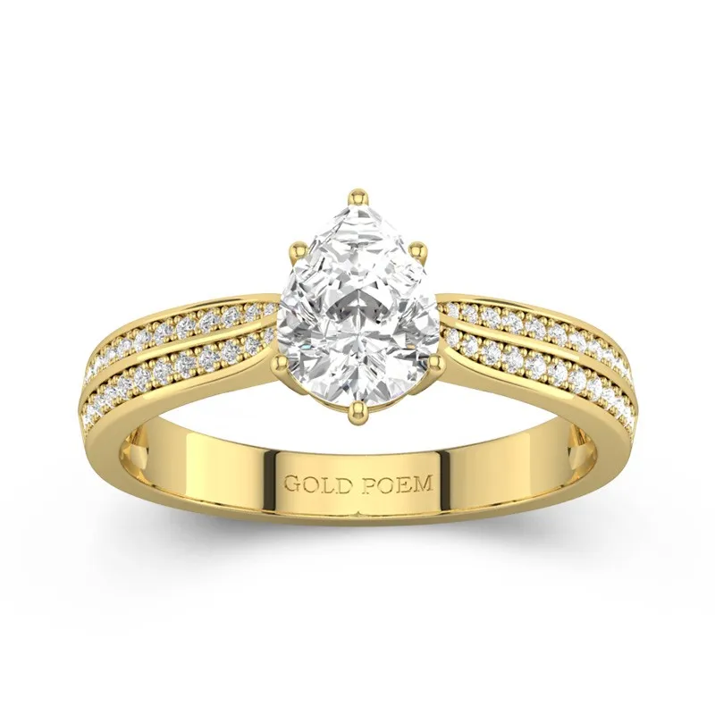 1.20ct Moissanite Engagement Ring 14K Gold