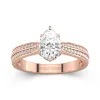 1.50ct Moissanite Engagement Ring 14K Rose Gold