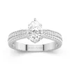 1.50ct Moissanite Engagement Ring 14K White Gold