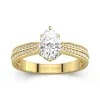 1.50ct Moissanite Engagement Ring 18K Gold