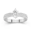 1.00ct Moissanite Engagement Ring 14K White Gold