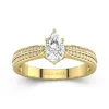 1.00ct Moissanite Engagement Ring 14K Gold