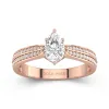 1.00ct Moissanite Engagement Ring 18K Rose Gold