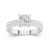 1.50ct Moissanite Engagement Ring 18K White Gold