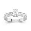 0.80ct Moissanite Engagement Ring 14K White Gold