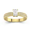 0.80ct Moissanite Engagement Ring 14K Gold