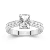 2.00ct Moissanite Engagement Ring 14K White Gold