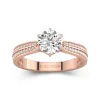 1.20ct Moissanite Engagement Ring 14K Rose Gold